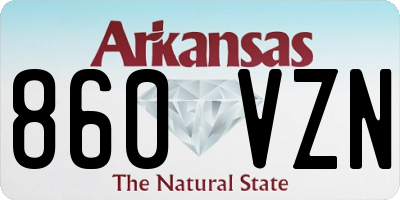 AR license plate 860VZN