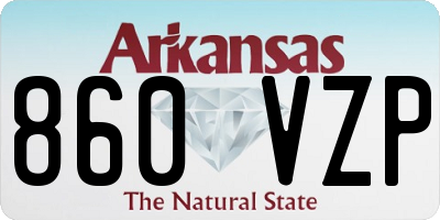 AR license plate 860VZP