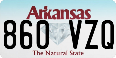 AR license plate 860VZQ