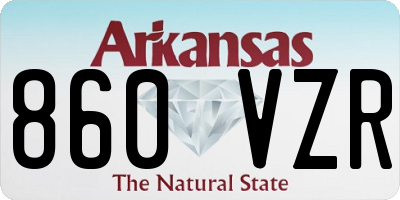 AR license plate 860VZR