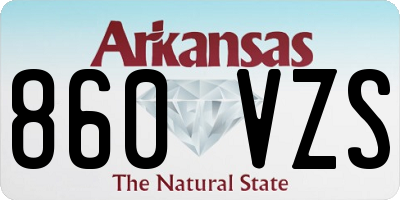 AR license plate 860VZS