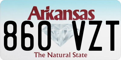 AR license plate 860VZT