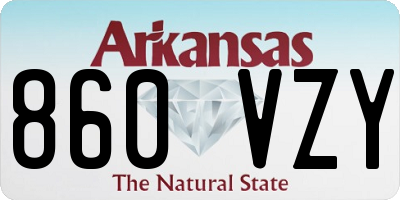 AR license plate 860VZY
