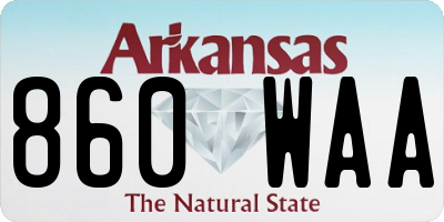 AR license plate 860WAA