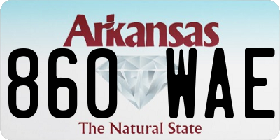 AR license plate 860WAE