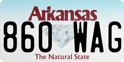 AR license plate 860WAG