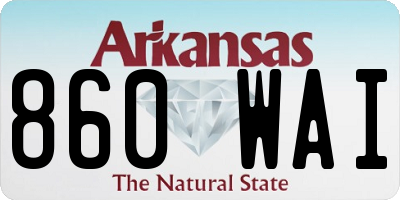 AR license plate 860WAI