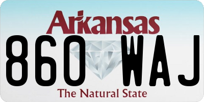AR license plate 860WAJ