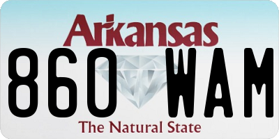 AR license plate 860WAM