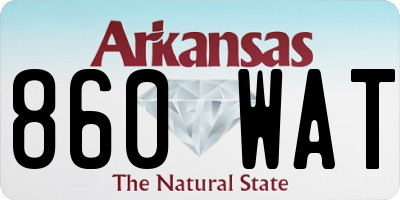 AR license plate 860WAT