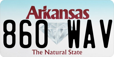 AR license plate 860WAV