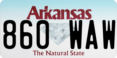 AR license plate 860WAW