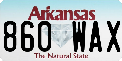 AR license plate 860WAX