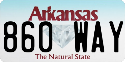 AR license plate 860WAY
