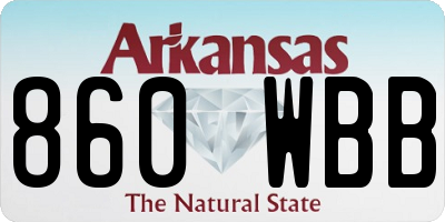 AR license plate 860WBB