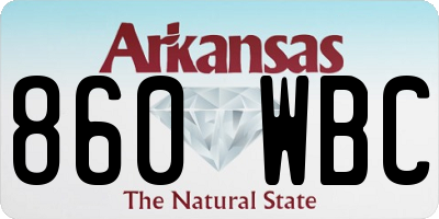 AR license plate 860WBC