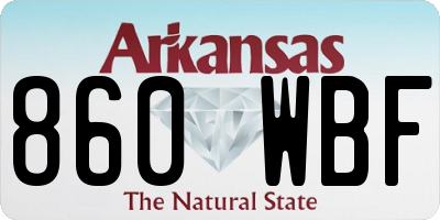 AR license plate 860WBF