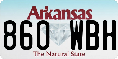 AR license plate 860WBH
