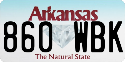 AR license plate 860WBK