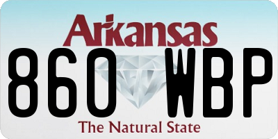 AR license plate 860WBP