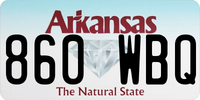 AR license plate 860WBQ