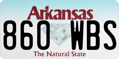 AR license plate 860WBS