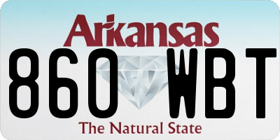 AR license plate 860WBT