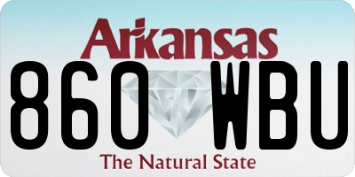 AR license plate 860WBU