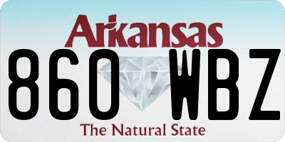 AR license plate 860WBZ