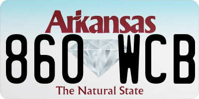 AR license plate 860WCB