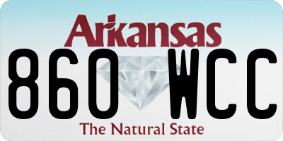 AR license plate 860WCC