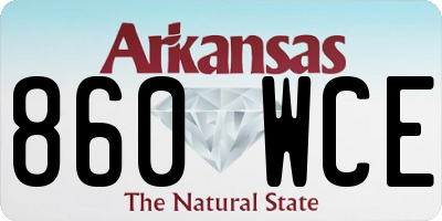 AR license plate 860WCE