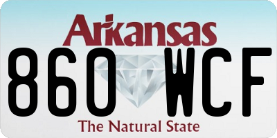 AR license plate 860WCF