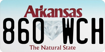 AR license plate 860WCH