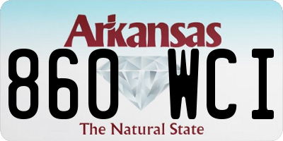 AR license plate 860WCI
