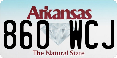 AR license plate 860WCJ