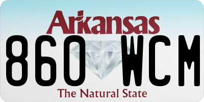 AR license plate 860WCM