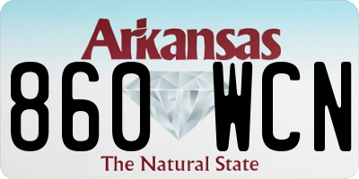 AR license plate 860WCN