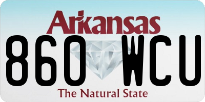AR license plate 860WCU