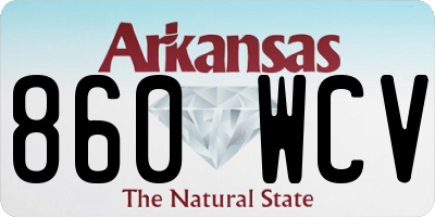 AR license plate 860WCV