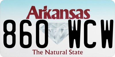 AR license plate 860WCW