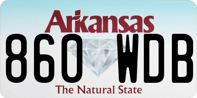 AR license plate 860WDB