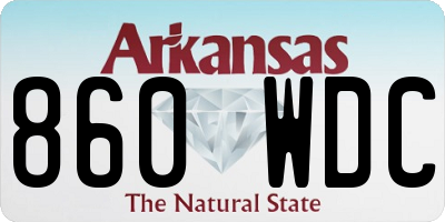 AR license plate 860WDC