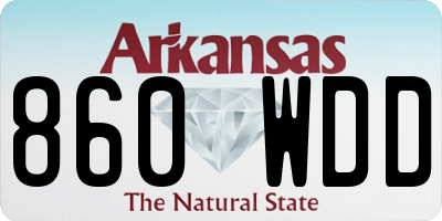 AR license plate 860WDD