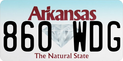 AR license plate 860WDG