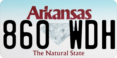 AR license plate 860WDH