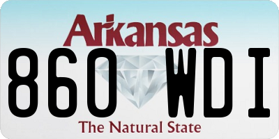 AR license plate 860WDI