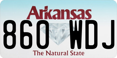 AR license plate 860WDJ