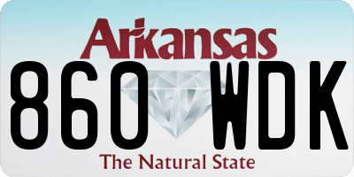 AR license plate 860WDK