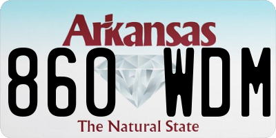 AR license plate 860WDM